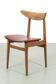 Vintage Chair with Red Faux Leather