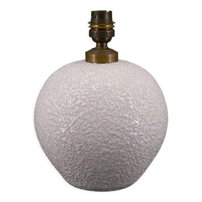 Pied de lampe en céramique blanche style Besnard, circa 1930