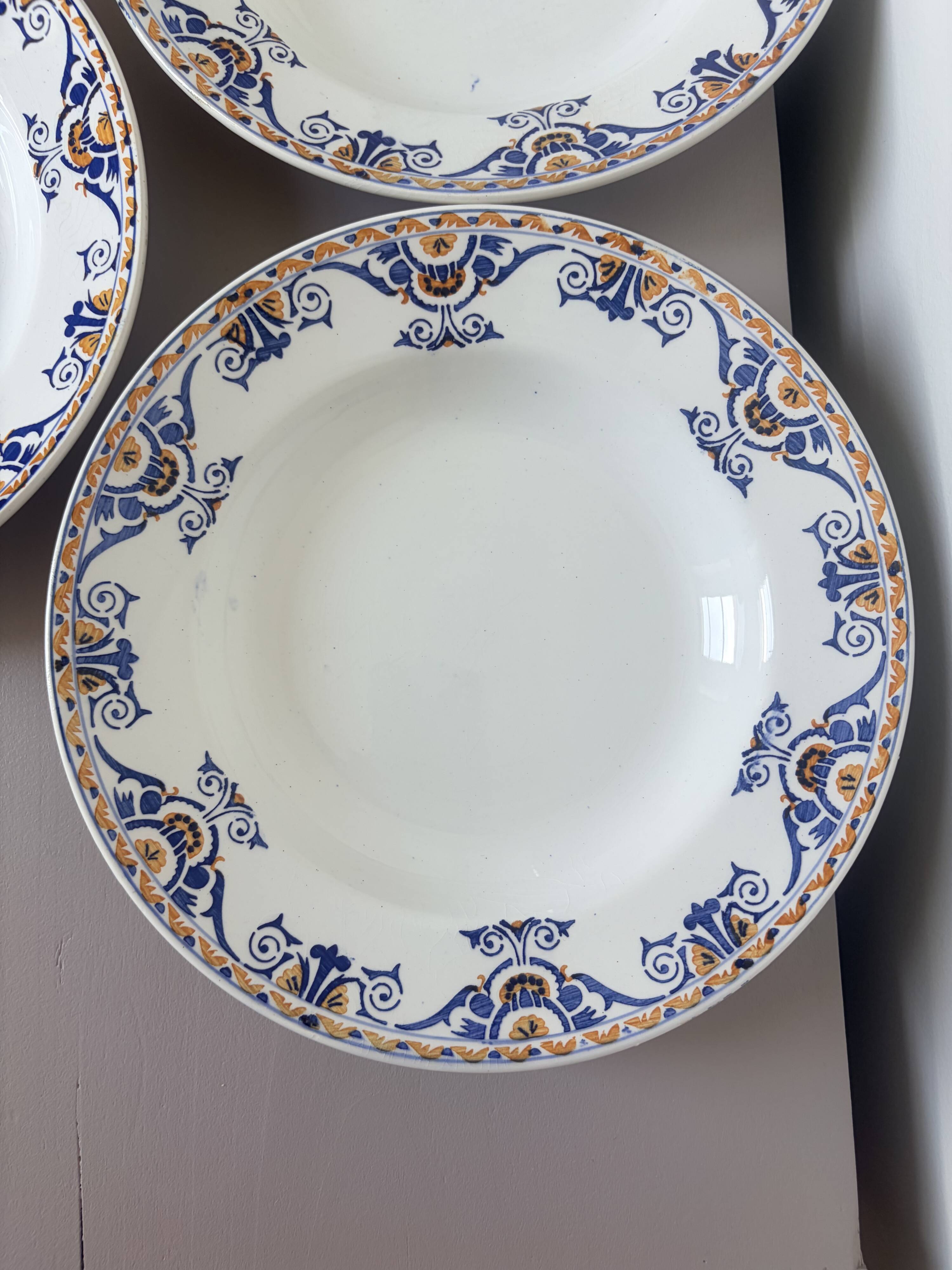3 vintage deep plates from Moulin des Loups and Hamage St Gast 220525