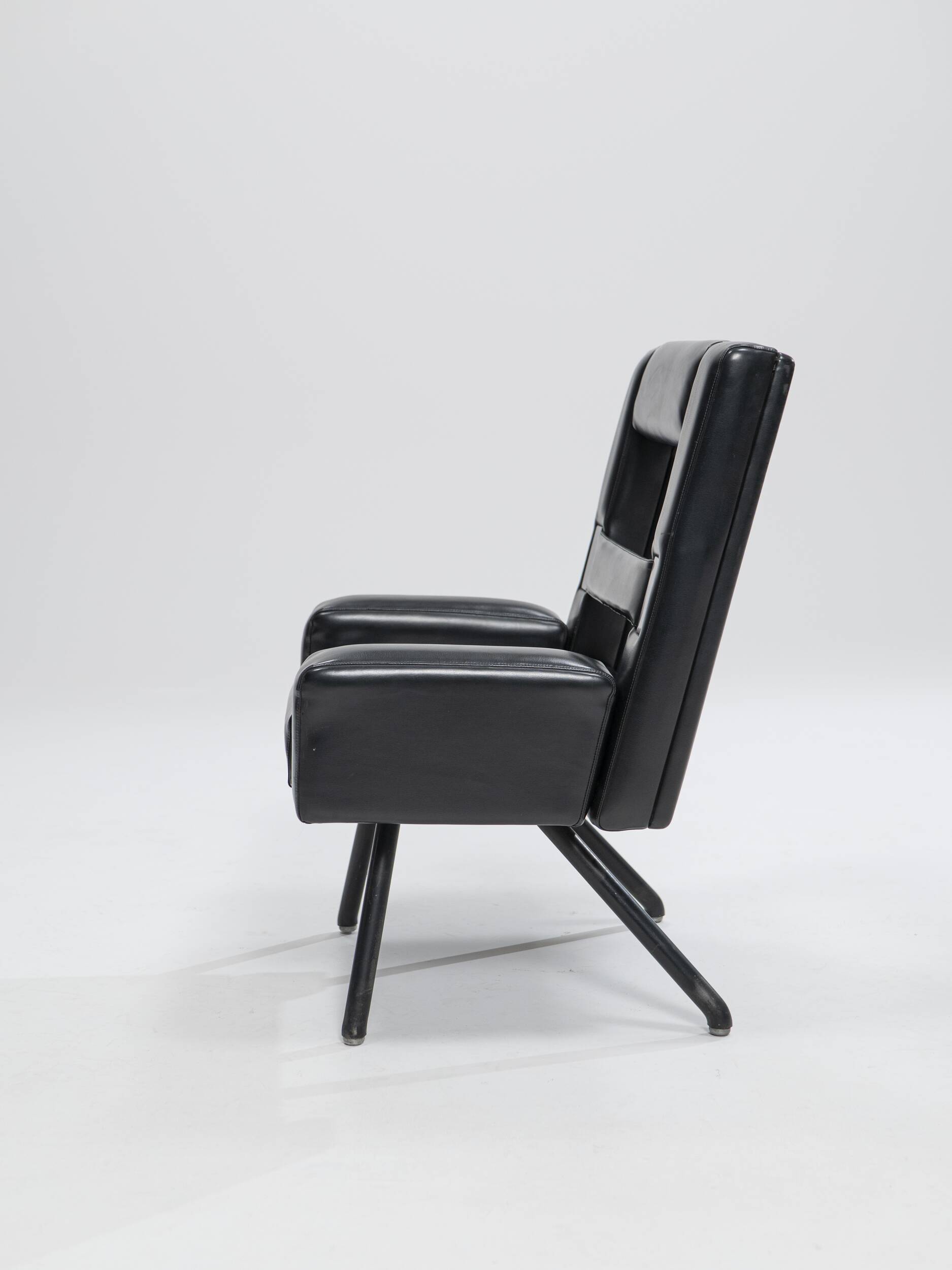 Leatherette Armchair Prototype, Italy, 1980s