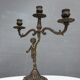 "Il mio bel foco" pair of candlesticks XIXth cherubs 3 torchieres