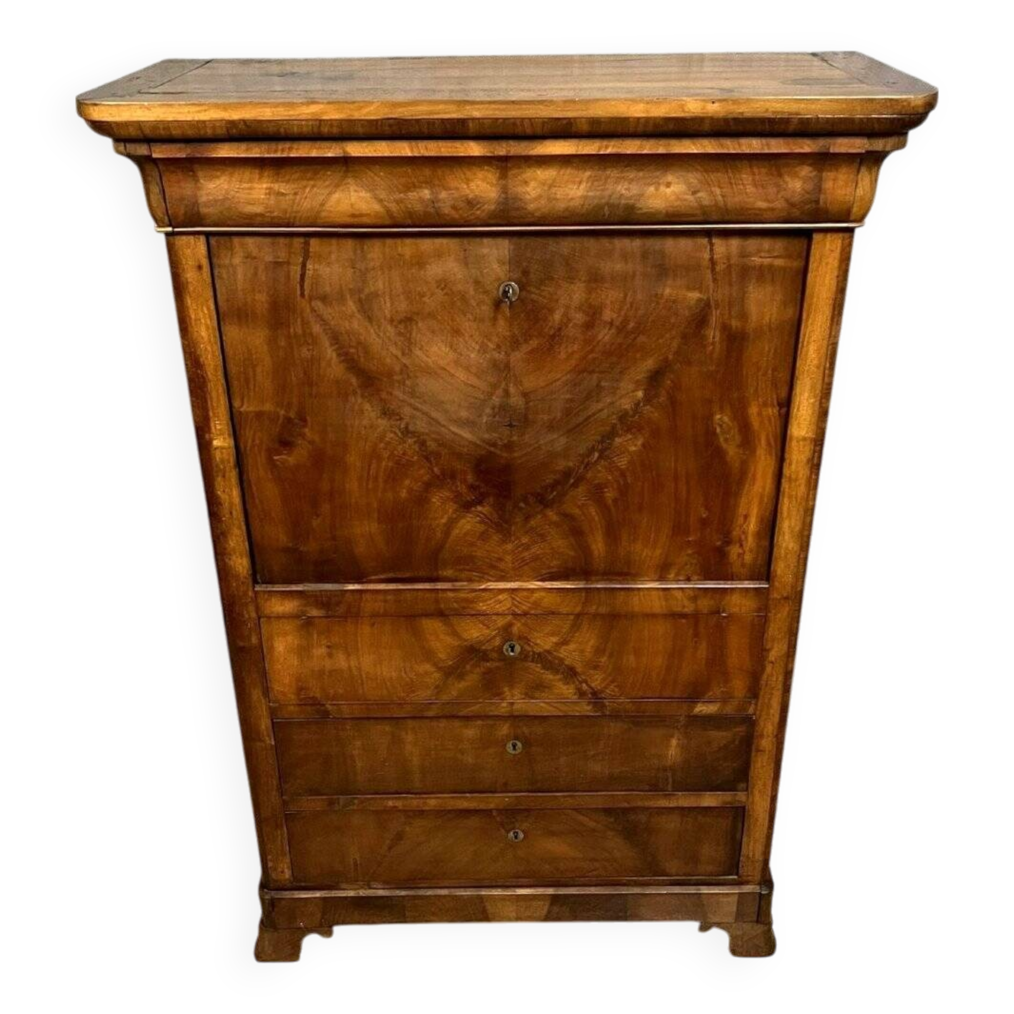 Louis Philippe period mahogany ogee desk circa 1830