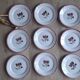 9 assiettes plates Badonviller fleurs