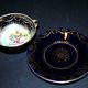Romantic cup in cobalt blue and gold Vienna porcelain
