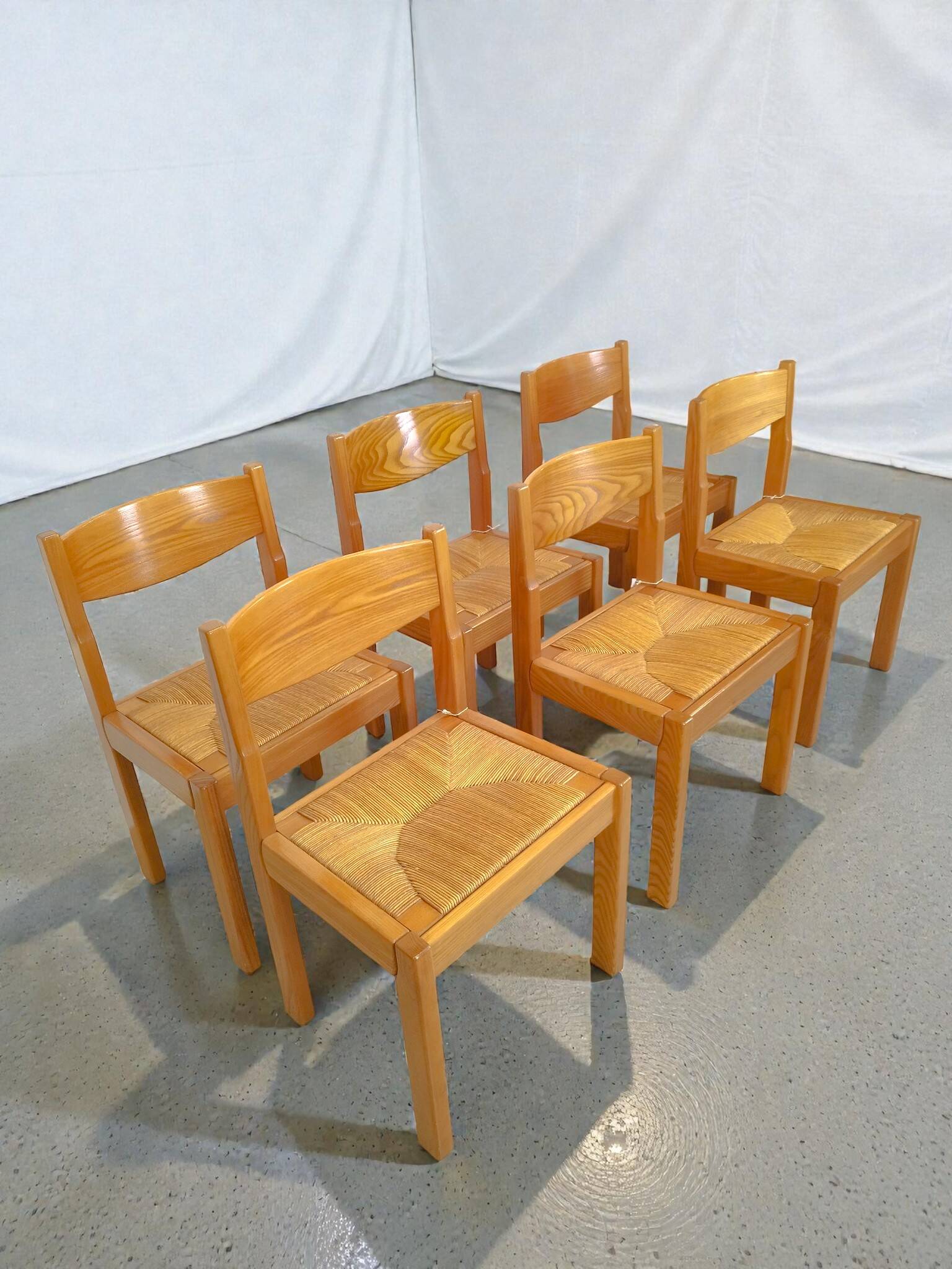 Set of 6 elm chairs