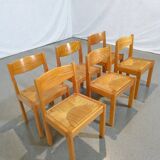 Set of 6 elm chairs