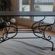 Table de jardin en métal