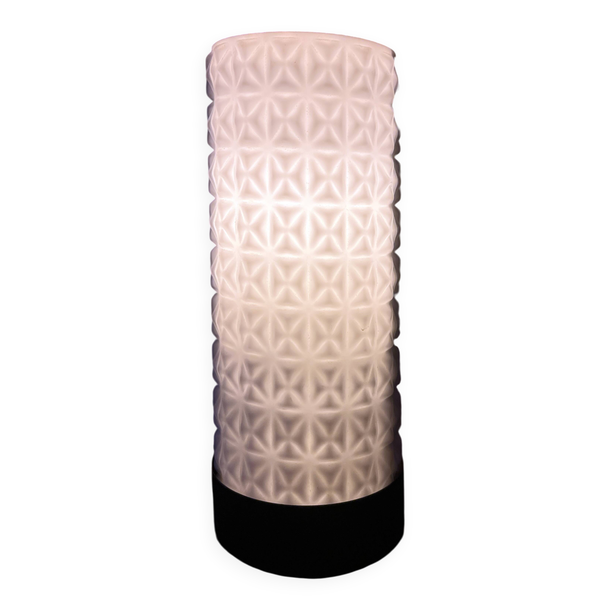 Mazda lamp with opaline glass and patterns