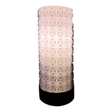 Mazda opal glass lamp with patterns