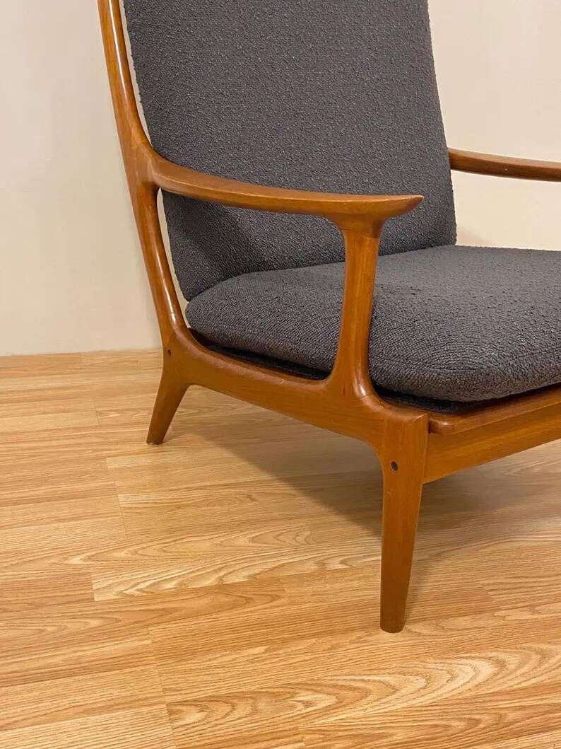 Pair of Scandinavian armchairs by Edvard Valentinsen for Fraska, Denmark 1960s.