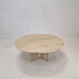 Italian travertine coffee table, 1980s