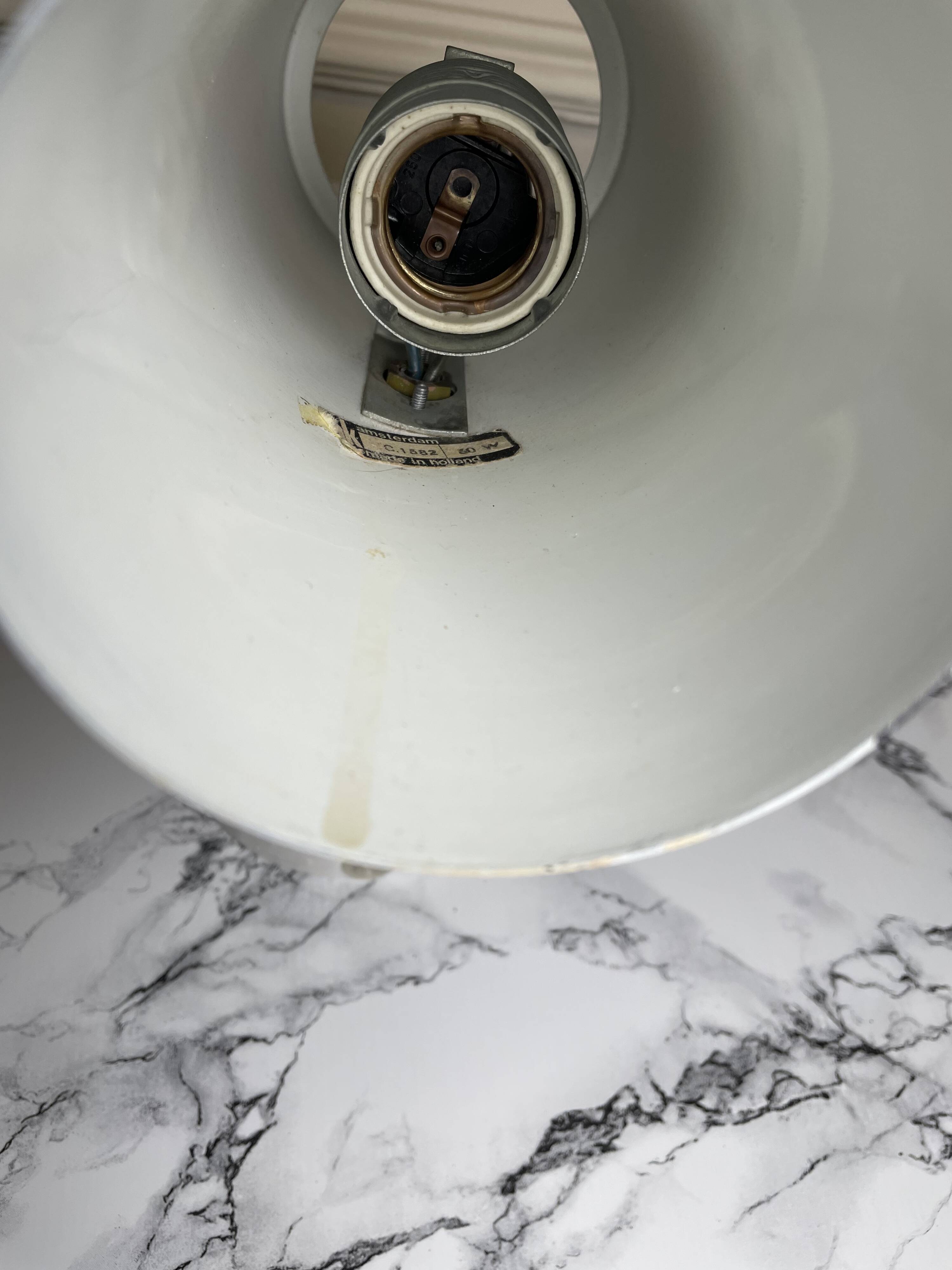 Dutch Raak brushed aluminum wall light