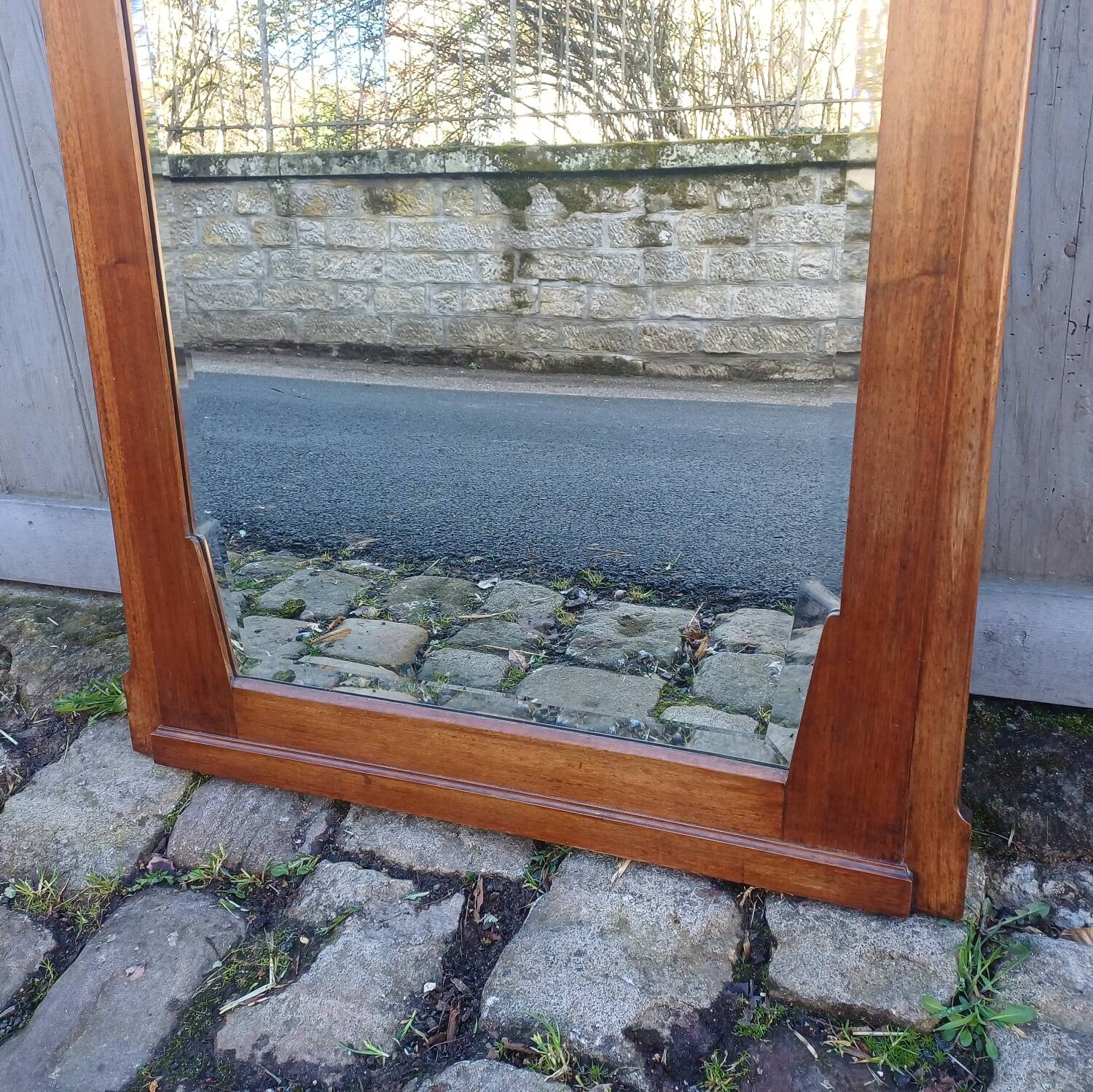 Large antique mirror from the Art Nouveau period.