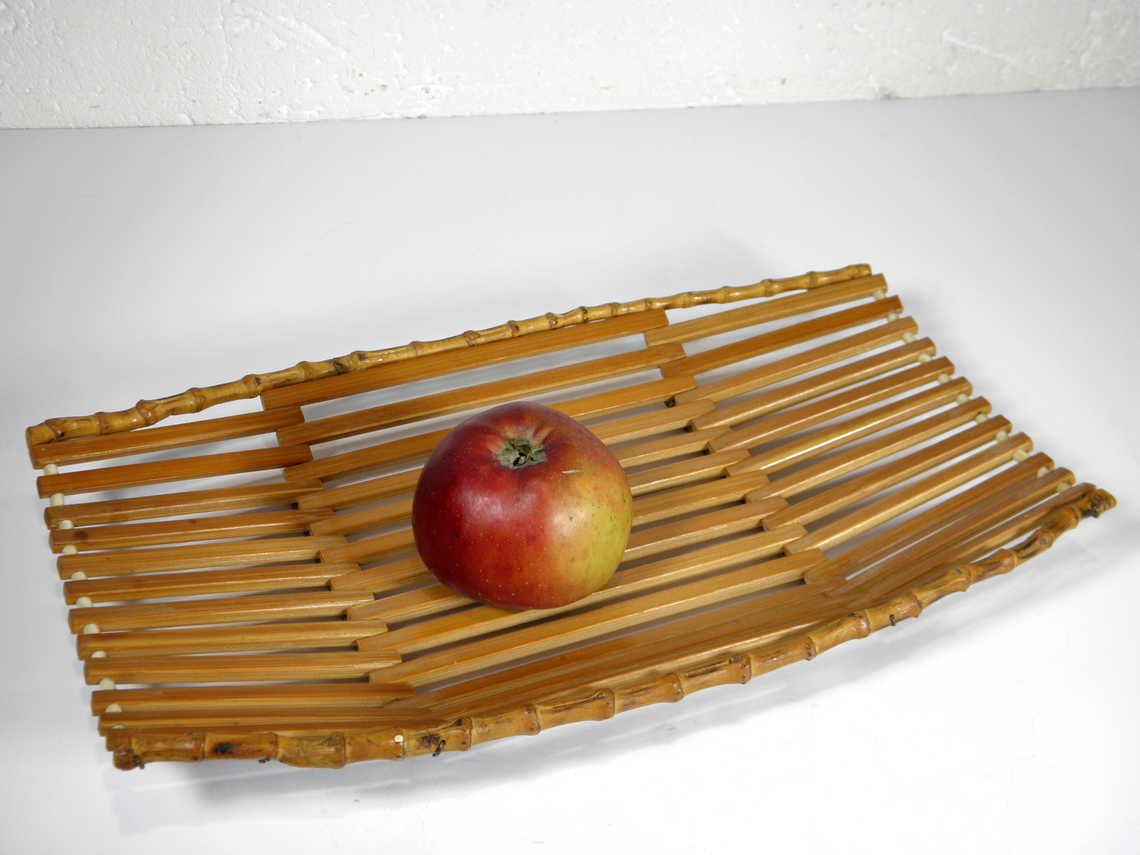 Vintage 1960s "BAMBOO" BASKET