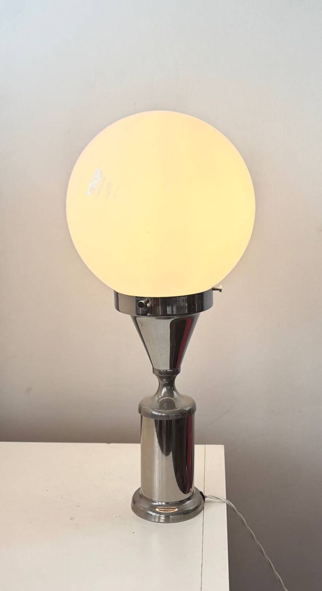 Chrome Space Age lamp