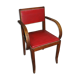 Fauteuil vintage année 40 rouge