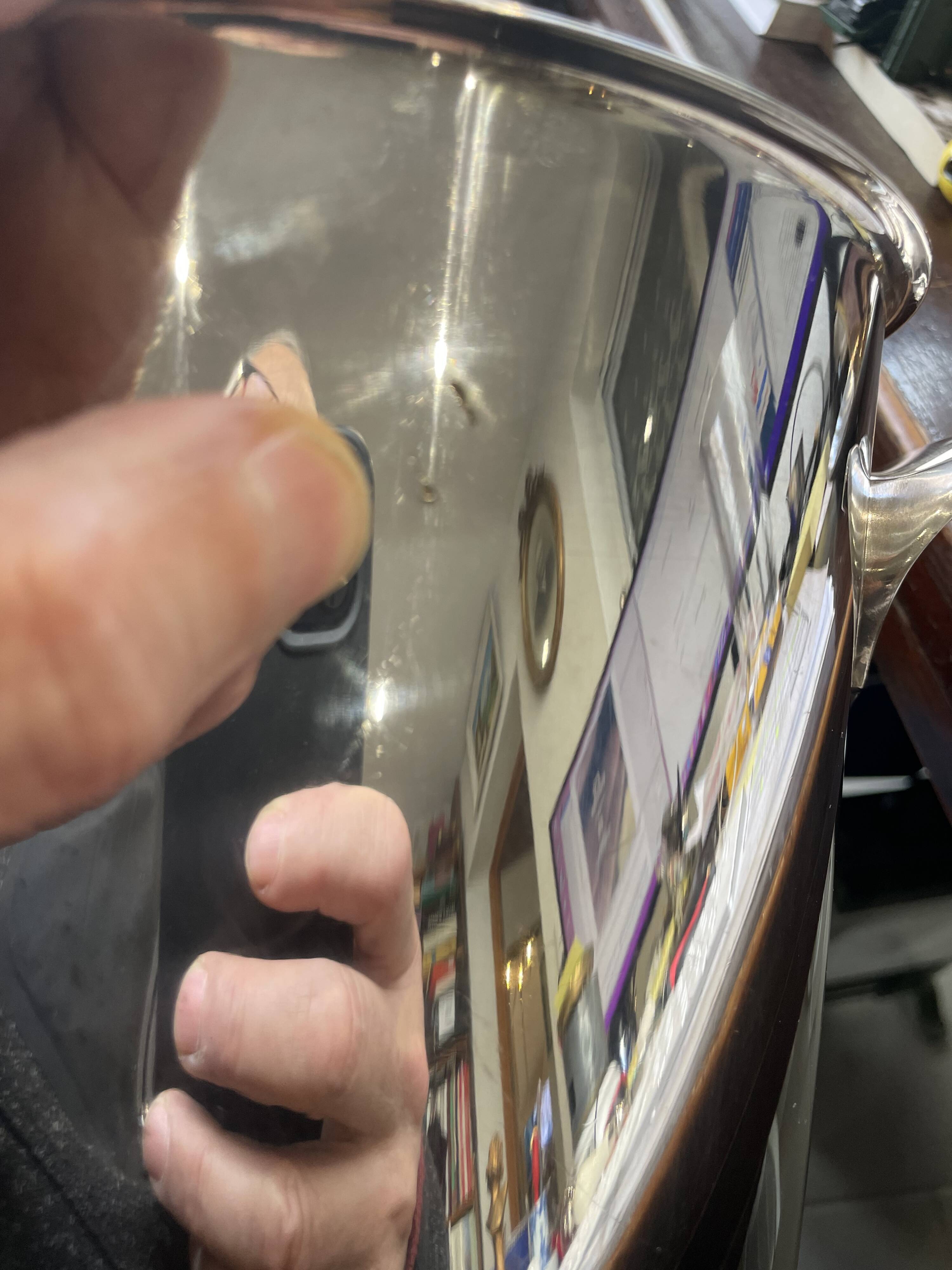 Champagne bucket cooler silver metal shell socket, Gallia Christofle