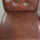 Set of 4 vintage cowhide leather chesterfield dining chairs