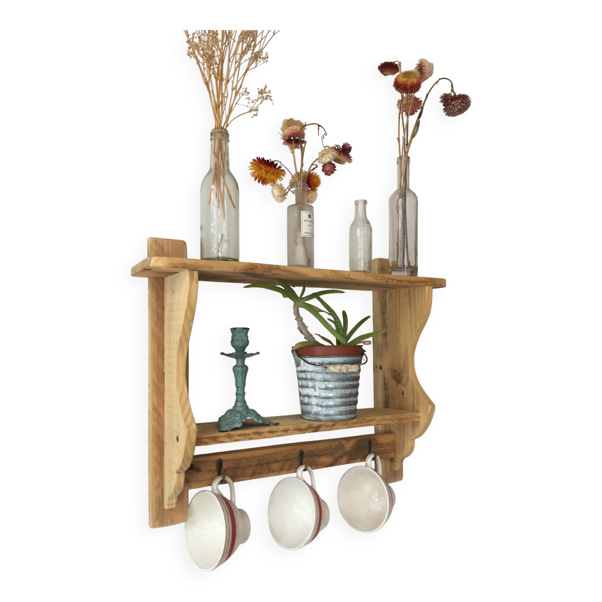 baker's style wall shelf