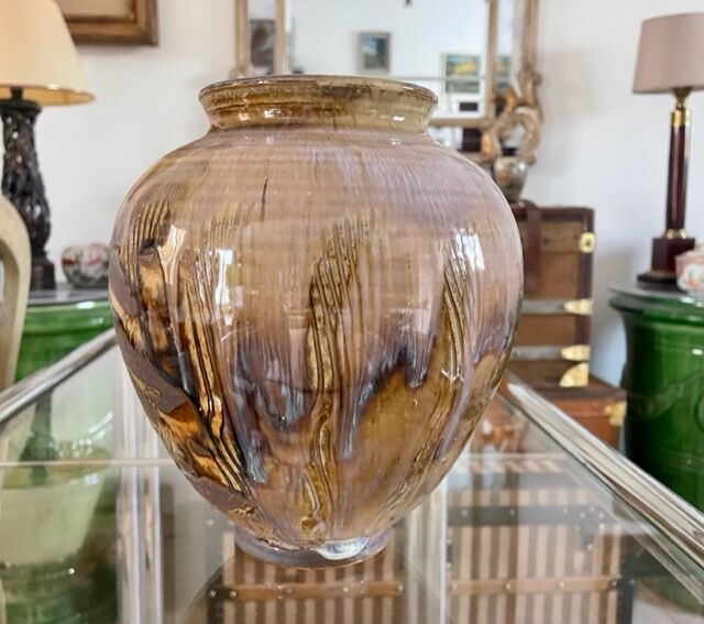 Sandstone vase signed, circa 1940