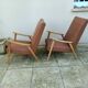 Paire de fauteuil vintage année 50 60 pieds compas scandinave