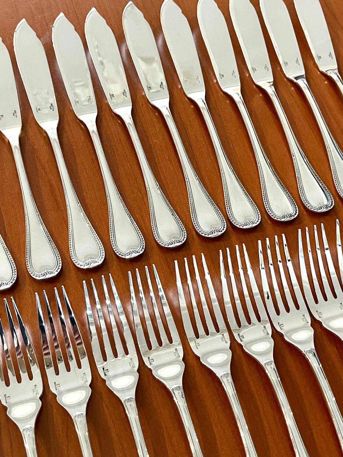 Christofle Malmaison 12 fish cutlery set excellent condition (24 pieces)