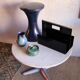 Porte revues 70's plexi noir Roche bobois
