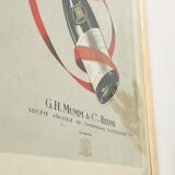 Champagne illustration Cordon Rouge G.H Mumm from 1937 - 30x40cm