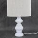 Lampe de table en céramique blanche, Italie années 1970