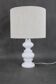 Lampe de table en céramique blanche, Italie années 1970