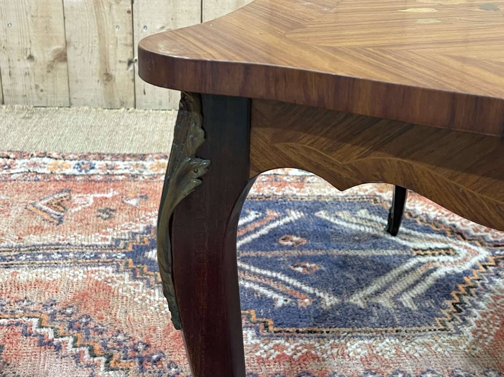 Louis XV style rosewood coffee table from the 1970s