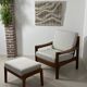 Danish teak armchair and ottoman, 1960s