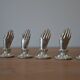 6 silver-plated menu holders A British production