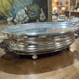 Chauffe plat en métal argenté des années 1930