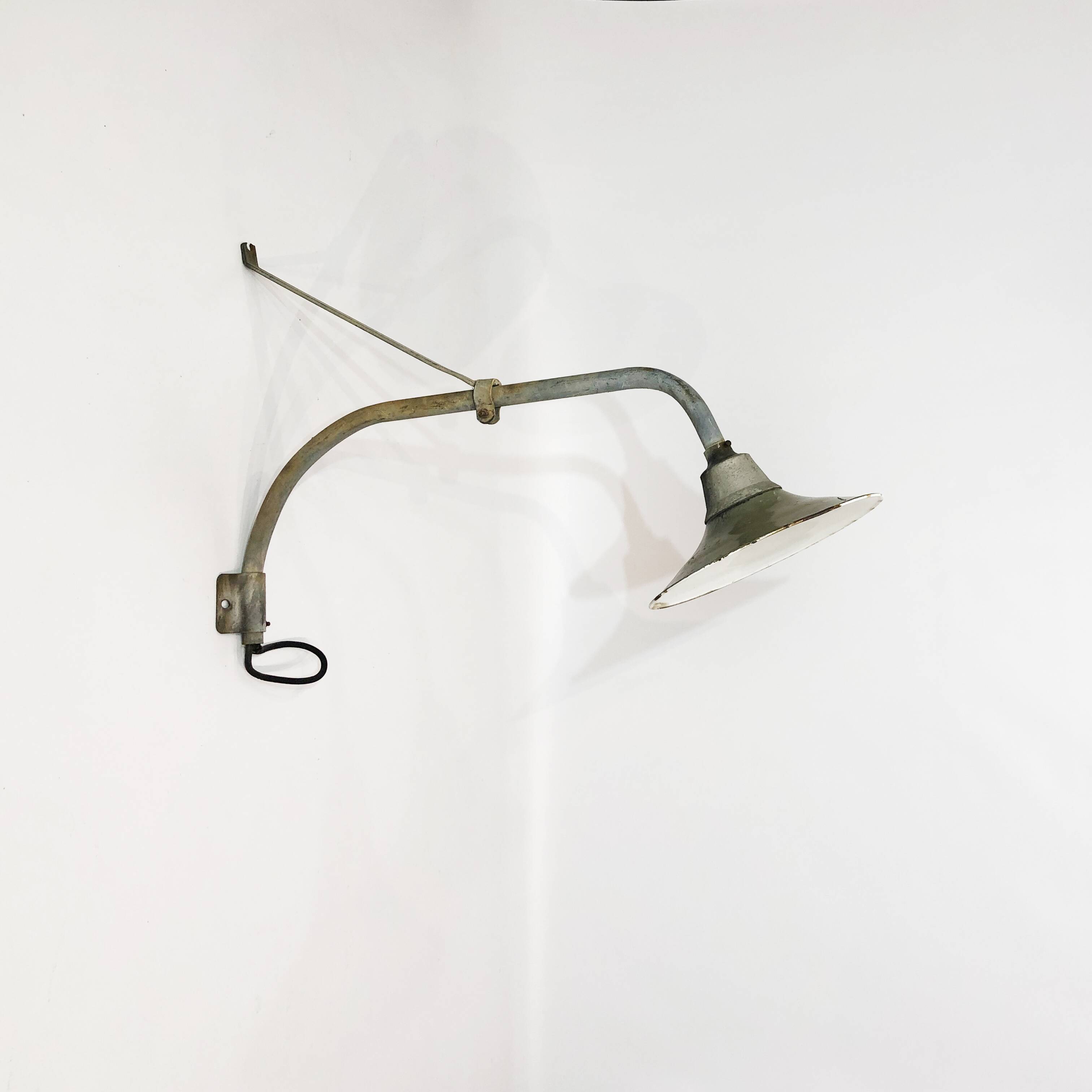 Large Greek Industrial Army Wall Light 1  1950s