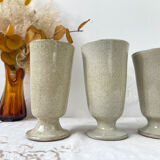 6 mazagrans in vintage speckled stoneware
