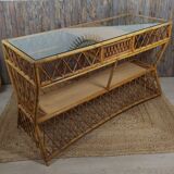 Rattan bar console