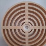 Three vintage suspension lamps, copper aluminum and glass