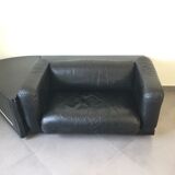 Canapé gradual lounge cuir noir Cini Boeri - knoll/gavina