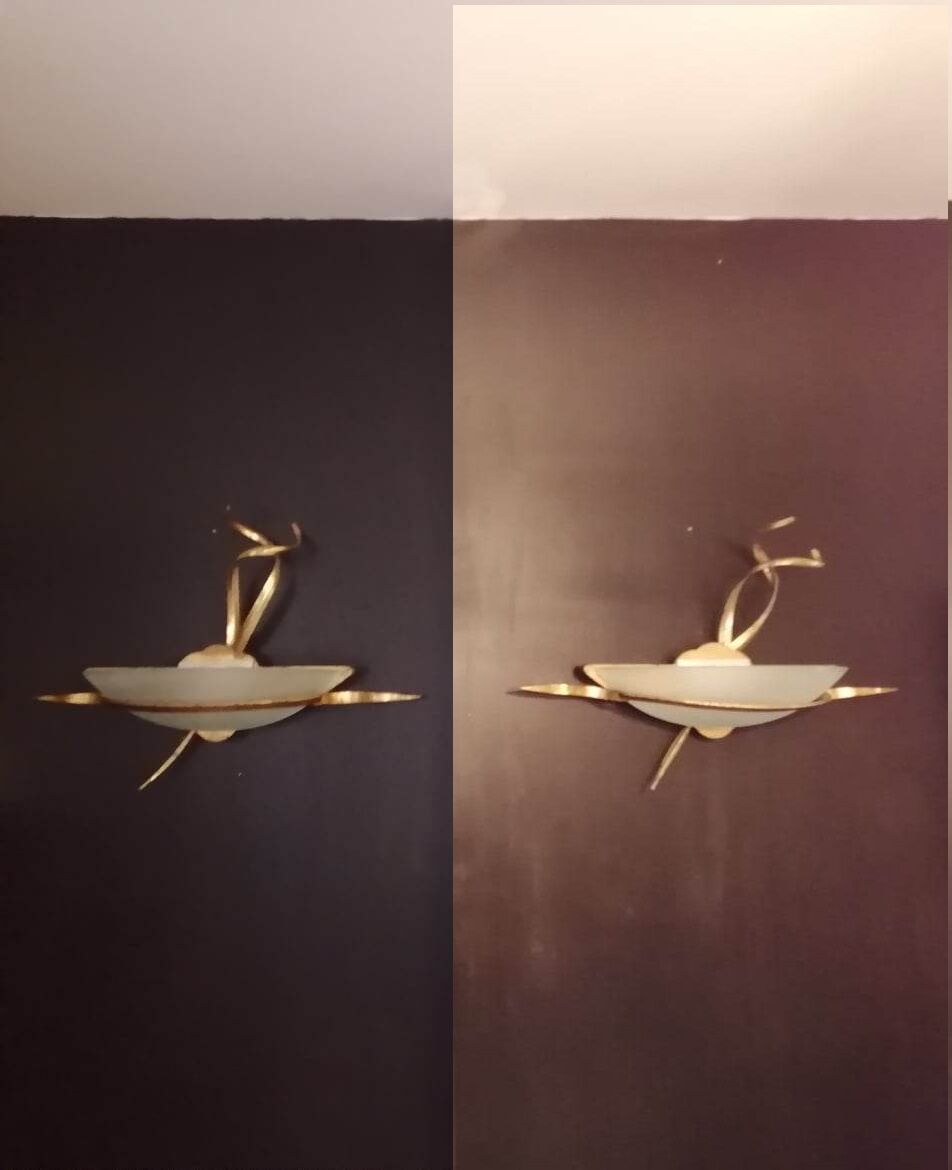 Pair of 70s wall lamps by malka