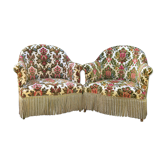 Pair of upholstered toad armchairs