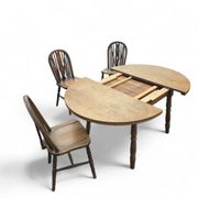 A slightly weathered Windsor wheelback dining set (7) by Oirschotse Meubelindustrie 1950s