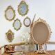 Golden metal psyche mirror 30x50cm