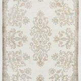 6x11 Beige & Cream Oriental Floral Pattern Vintage Rug, 189x329Cm