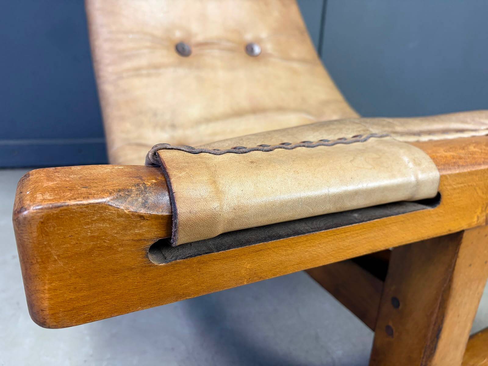 Vintage brutalist Brazilian easy chair, 1960s