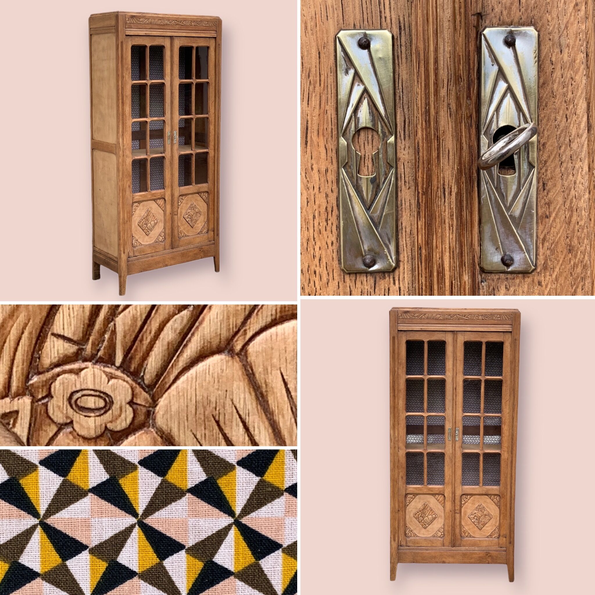 Parisian wardrobe glazed art deco 1930 raw wood