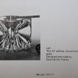 Daum france, rare cendrier cube "roc22", vers 1975, tbe