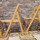 Set of 4 vintage mismatched folding chairs