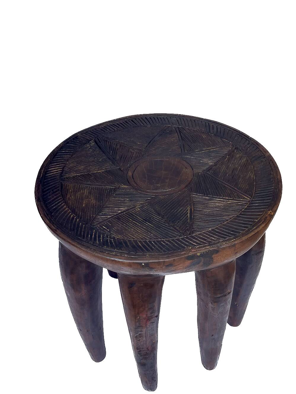 Large Nupe Stool 8 feet 50 cm – Solid wood tribal sculpture, piece