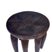 Grand Tabouret Nupe 8 pieds 50 cm– Sculpture tribale en bois massif, pièce